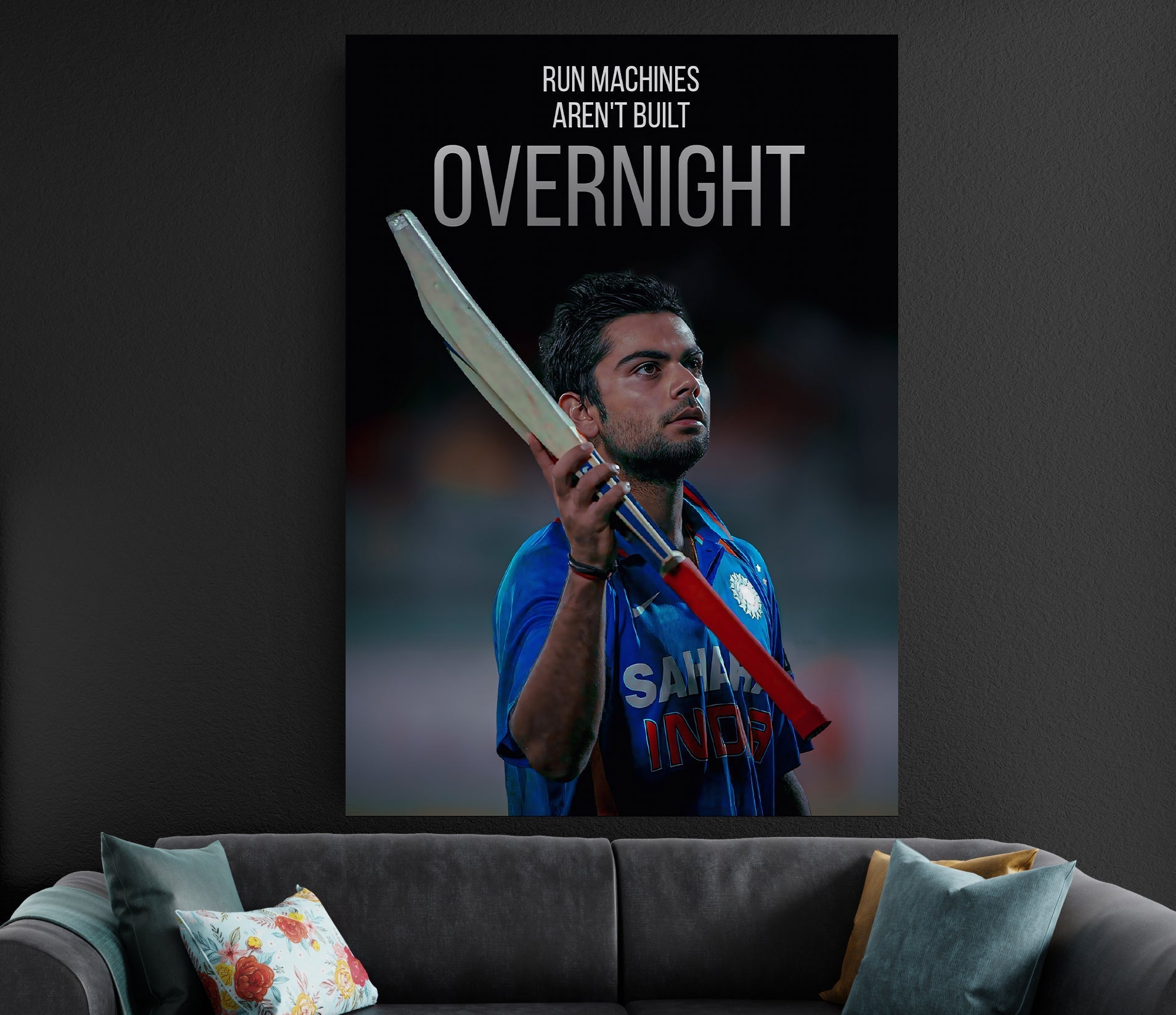 Virat Kohli Quote Poster | Team India Cricket Motivational Wall Art Lazywalls